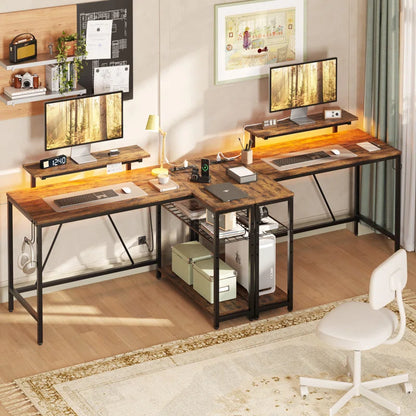 48" L-Shaped Computer Desk with Power Outlet